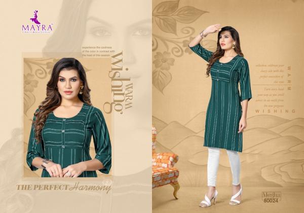 Mayra Megha Fancy Wear Rayon Designer Kurti Collection